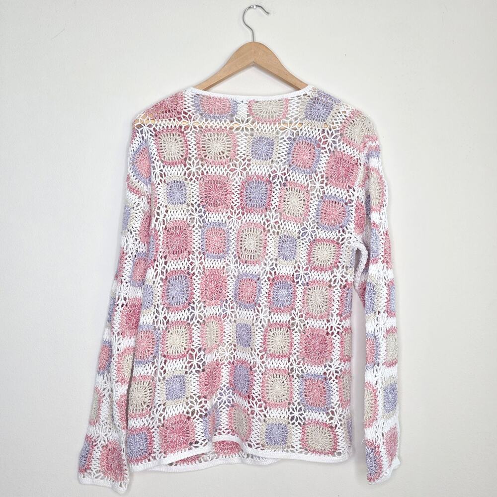 Appleseed’s Grannycore Crochet Patchwork Cardigan… - image 8